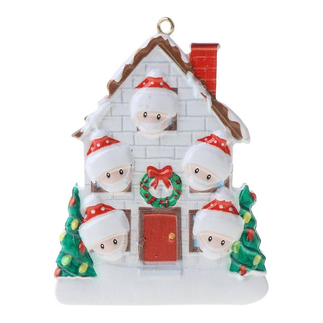 5 Adorno de muñeco de nieve familiar personalizado, regalo de decoración navideña para vacaciones, colgante de árbol de Navidad, recuerdo especial, 2020