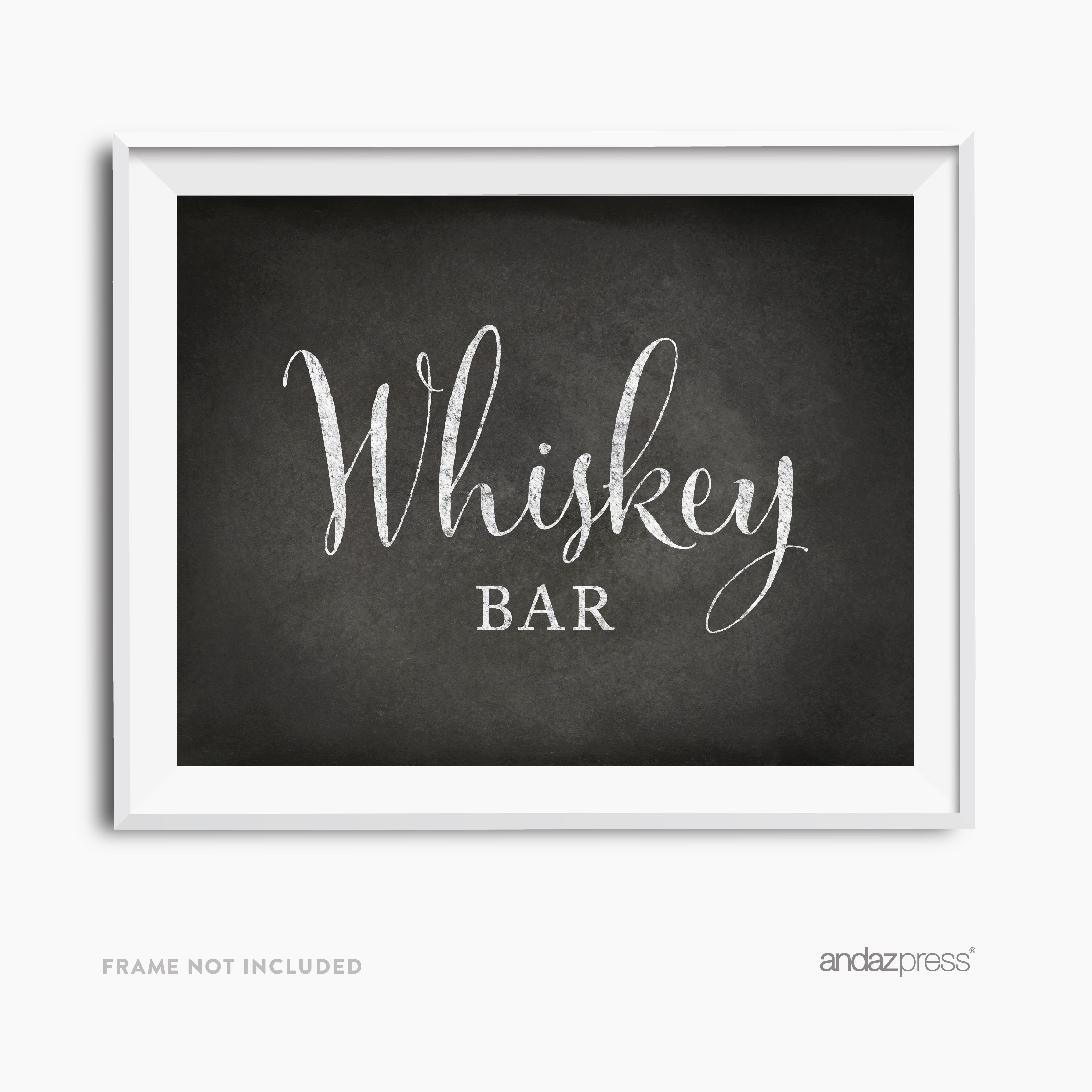 Whiskey Bar Vintage Chalkboard Wedding Party Signs
