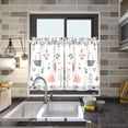thumbnail image 4 of Yayeee Kitchen Curtains Tier Pair Light Filtering 27"x36" Rod Pocket Short Cafe Window Panel, Garden Pattern, 4 of 7