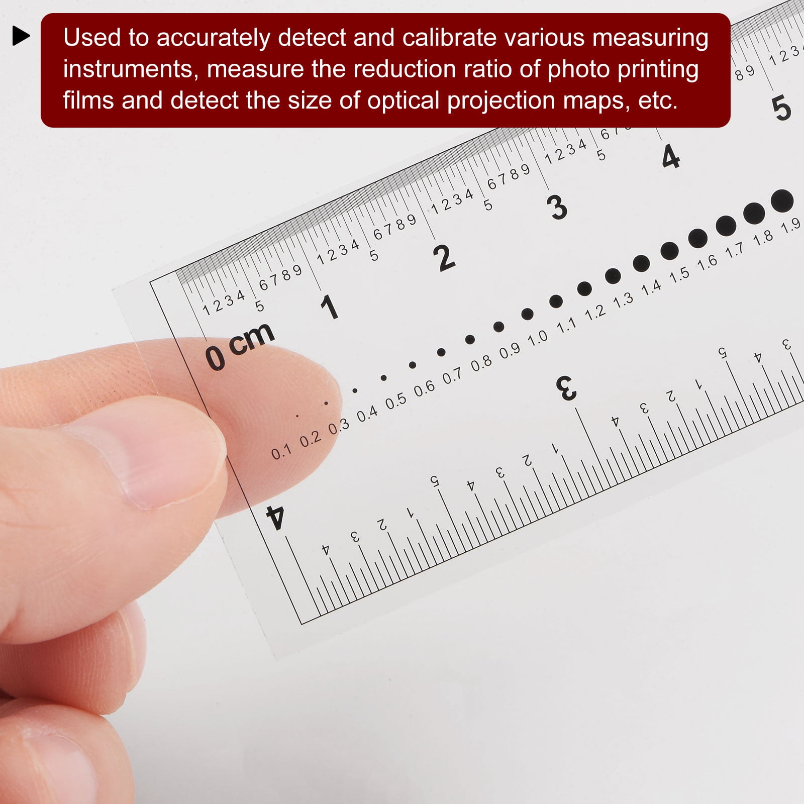 Flexible Ruler 4 Inch 0.1mm Scale PET Plastic Film Straight Ruler