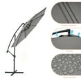 thumbnail image 5 of Sonerlic 10ft Outdoor Patio Hanging Offset Umbrella with Steel Frame for Yard,Poolside and Deck,Gray, 5 of 6