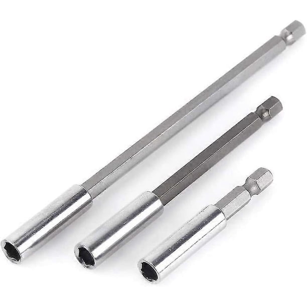 3pcs 1/4" Magnetic Bit Holder Screwdriver Extension Hex Shank 60mm 100mm 150mm Screwdriver Bit Extension