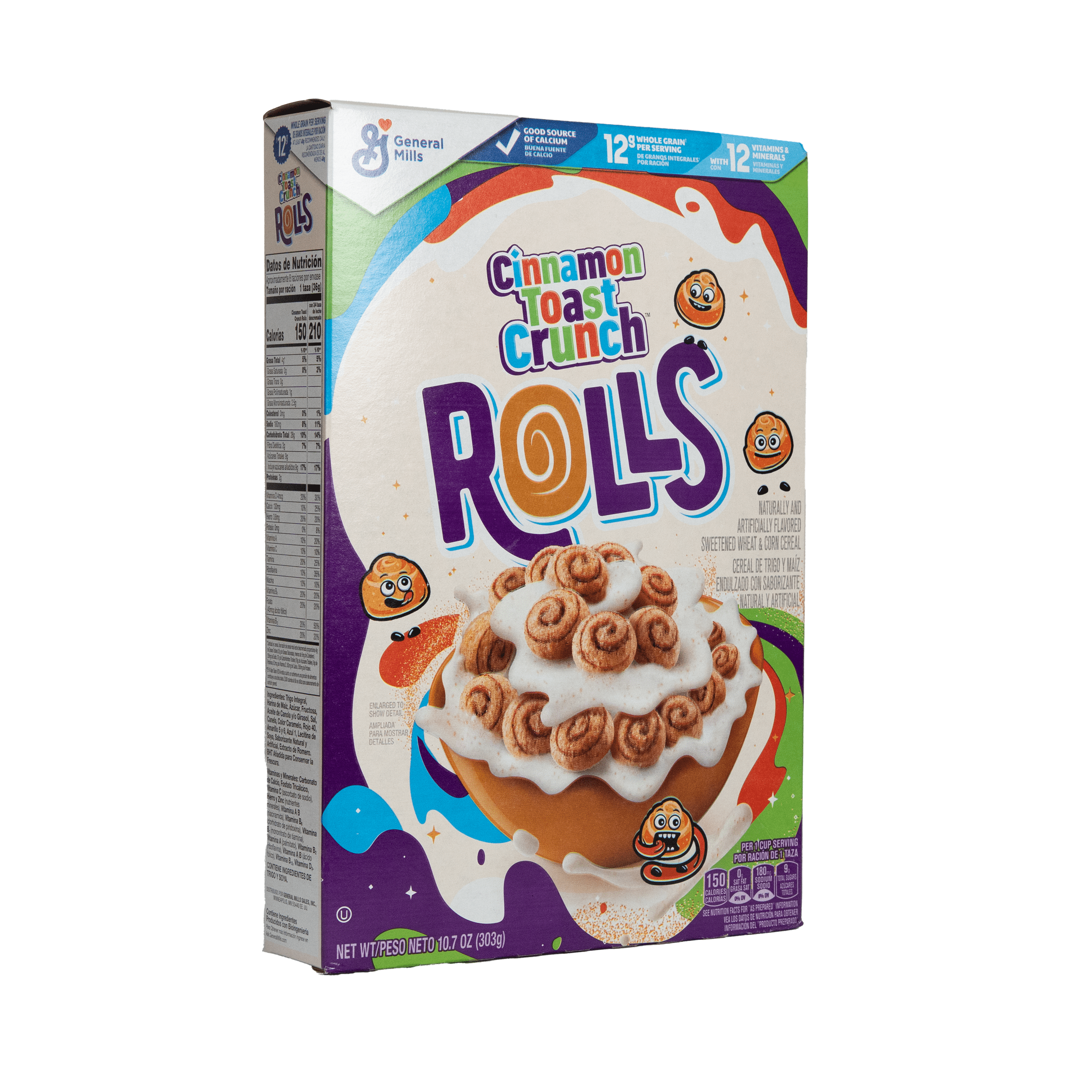 Cinnamon Toast Crunch Rolls Breakfast Cereal, 10.7oz, Crunchy, Shelf Stable, Carboard Box, New