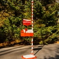 thumbnail image 2 of Zaer Ltd. 6ft. Tall Red Decorative Candy Cane, North Pole, Santa Christmas Mailbox with Hanging Sign, 2 of 7