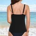thumbnail image 4 of NMMUED Womens Tankini Tops Only Tummy Control Swim Tank Top Ruched Swimsuit Top Bathing Suit Top No Bottom Black L, 4 of 6