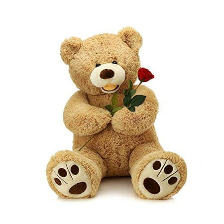 Lapapaye 50 Inch Giant Teddy Bears Stuffed Animal Plush Toy With Footprints Big Toys Light Brown Walmart Canada