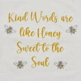 thumbnail image 7 of VHC Brands Embroidered Bee, Farmhouse Throw Pillow, Kind Words Are Like Honey, Grey & Yellow, 18x18, 7 of 7