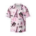 thumbnail image 5 of Daiia Eiffel Tower and Butterflies Men's Linen Shirts Short Sleeve Casual Shirts Button Down Shirt for Men Beach Summer Wedding Shirt-X-Large, 5 of 6