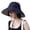 Navy, variant on Women Wide Brim Sun Hats Metal Wired Edge Summer UV Protection Beach Fishing Hat for Hiking Garden Travel Chin Strap Navy M