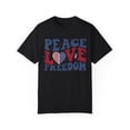 thumbnail image 2 of Peace Love Freedom America Comfort Colors Unisex Fourth of July Shirt, 2 of 7