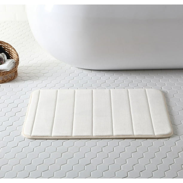 VCNY Home Ultra Plush Memory Foam NonSlip Bath Mat Beige