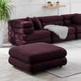 thumbnail image 2 of Modular Ottoman Chair, Tufted, Red, Velvet, Living Room Lounge Cafe Lobby Hospitality Restaurant, Modern Contemporary, HB37191, 2 of 9