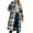 Gray, variant on yievot Women's Long Plaid Shacket Long Sleeve Oversized Button Down Shirt Jacket Coat