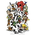 thumbnail image 2 of Men's Looney Tunes Characters Pile  Graphic T-Shirt, 2 of 5