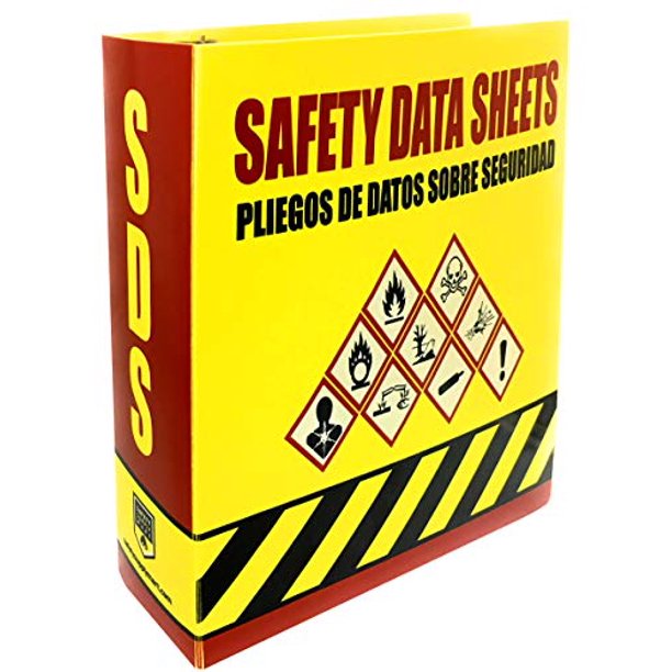 SDS Binder, Heavy Duty 3 Ring Binder 3 Inch, English Spanish Bilingual, 600 Safety Data Sheets