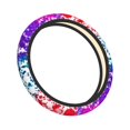 thumbnail image 3 of YFYANG Universal Elastic Color Abstract Watercolor Car Steering Wheel Cover, Non-Slip Sweat Absorbent, 3 of 8