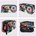 thumbnail image 3 of MUOOUM Pencil Case, Pug Dog Pink Donuts Large Capacity Pencil Pouch Stationery Pen Bag, 3 of 7
