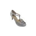thumbnail image 1 of SANDALIAS TACONES VESTIR LEON DAMA MUJER GLITTER PIKE PLATA 222027 Leon 222027, 1 of 3