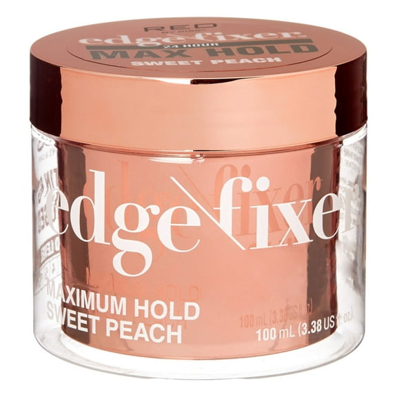 Kiss Red Edge Fixer Max Hold 24 Hour Sweet Peach 3.38 Ounce Jar (100ml) (Pack of 2)