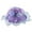 Lavender, variant on ChicHeadwear Large Brim Organza Floral Sun Hat - White