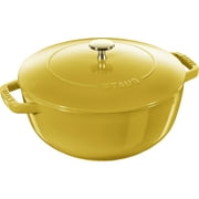 Staub Cast Iron Essential French Oven, Dutch Oven, 5-quart, serves 5-6, Made in France - Citron