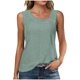 thumbnail image 3 of TaTaai Solid Color Women Tank Top T-shirt Palace Lock Hollow Out Sleeveless Irregular Collar Button Design Non See-through Machine Washable No Fading Fashion Daily Top Gift, 3 of 8