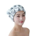 thumbnail image 6 of Microfiber Hair Towel Bandana With Bow Design Gentle Drying Shower Cap For Women Curly Wet Hair Care Wrap, 6 of 8