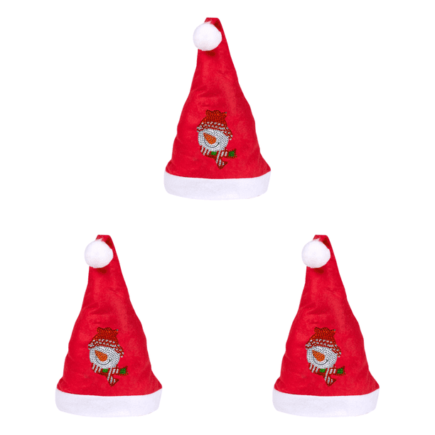 3 Piezas DIY Sombrero Navidad Comodidad Suave para Adultos Unisex (muñeco Nieve #5)