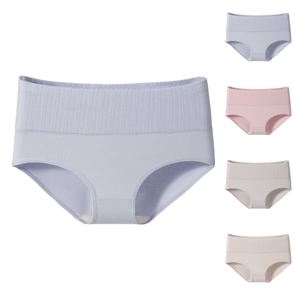 Ashirexll Ladies Underwear Panties, Plus Size Underwear for Women, Womens Solid Color Mid Rise Briefs Everyday Basic Panties
