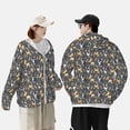 thumbnail image 4 of Gukieu Bulldog And BONES Print Sun Protection Hoodies for Men and Women, Zippered Long-sleeved Quick-drying UV Protection Shirts, Suitable for Sports, Swimming, Fishing-X-Large, 4 of 7