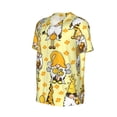 thumbnail image 3 of Gaeub Garden Honeybee Gnomes Men's Basketball Short Sleeves, Beach Vacation T-Shirt, Fitness Short-Sleeve, Printed Pattern with Buttons - 3X-Large, 3 of 9