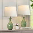 thumbnail image 6 of 19”Ceramic Table Lamp Set of 2, Modern Bedside Lamps for Nightstand, Bedroom, Living Room with Rocker Switch, Green, 6 of 7