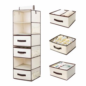 Waytrim Fabric 3 Drawers Storage Organizer Unit Vertical Dresser