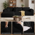 thumbnail image 4 of DILORA Sectional Boneless Sofa, L-shaped Couch(Black,Left Chaise ),Modular and Compressed，Two Packages，108 Inches, 4 of 10
