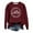 Wine, variant on Fiaer Womens Sweatshirts Plus Size Crew Neck Pullover Baggy Letter Graphic Long Sleeve Casual Fashion Tops XL