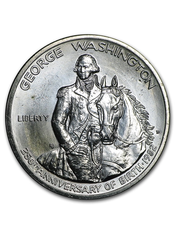 Collectible 1982 Washington 1/2 Dollar 90% Silver Commem BU/Prf (Scruffy)