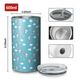 thumbnail image 4 of 20oz Coffee Tumblers Blue Cartoon Unicorn Head Star Cloud Pattern Stainless Steel Vacuum Insulated Travel Tumbler Coffee Cups Mug with Lid and Straw with Cleaning Brush for Cold & Hot Drinks, 4 of 5