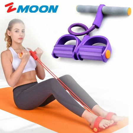 Zmoon Pedal Resistance Band Elastic Pull Rope Fitness Equipment,Bodybuilding Expander for Abdomen/Waist/Arm/Leg Stretching Slimming