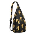 thumbnail image 1 of Delicious Pizza Sling Backpack – Retro Italian Food Design Shoulder Bag, Fashionable Water-Resistant Daypack, 1 of 4