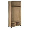 thumbnail image 5 of Home Square 2-Piece Entryway Set with 36" Wide Mudroom Cabinet and 3 Door Wall Cabinet with Hanging Rod in Natural, 5 of 20