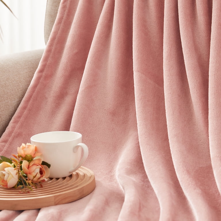 Exclusivo Mezcla Plush Flannel Fleece Throw 50x70 Pink photo 3