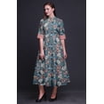 thumbnail image 4 of Bimba Robe Longue Décontractée d'Été Sans Manches à Fente avant Imprimée à Fleurs pour Femmes - Xxx-Grand, 4 of 5