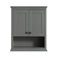 thumbnail image 2 of Deborah Over-the-Toilet Bathroom Wall-Mounted Storage Cabinet in Dark Gray with Matte Black Trim, 2 of 3