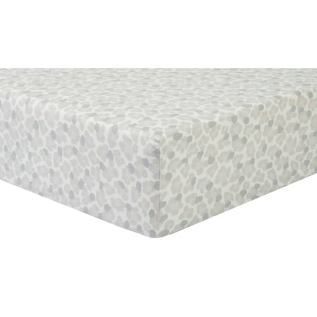 UPC: 0846216062551 | Trend Lab Infant Leopard Cotton Washable Crib Sheet Crib Gray