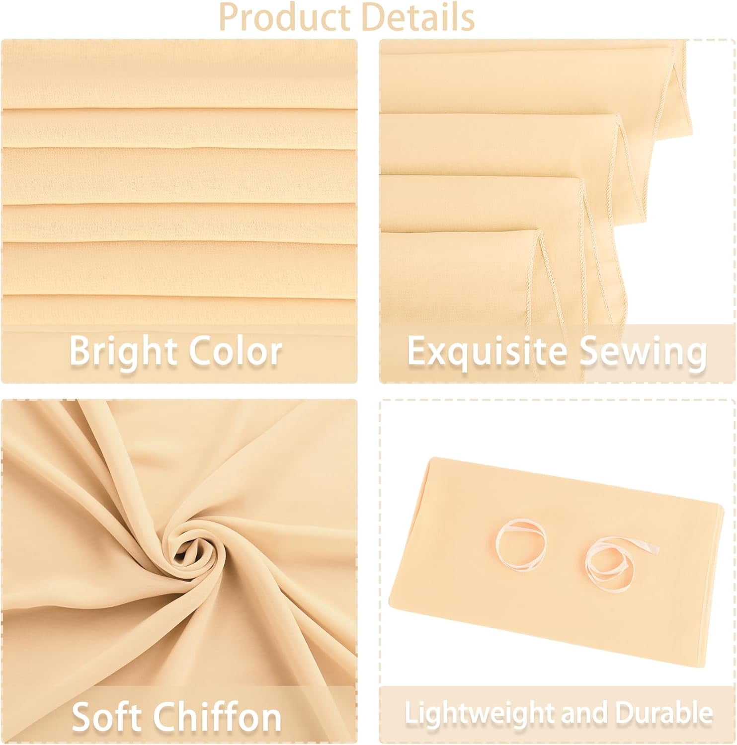 Wehilion Chiffon Table Runner Sheer Chiffon Table Runner Romantic Boho Rustic Wedding Table Runner for Wedding Birthday Party Decor Bridal Baby Shower Table Decoration