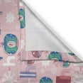 thumbnail image 3 of Ambesonne Ho Ho Ho Kitchen Curtains, Funny Christmas Concept, 55"x36", Pale Pink Violet and Seafoam, 3 of 3