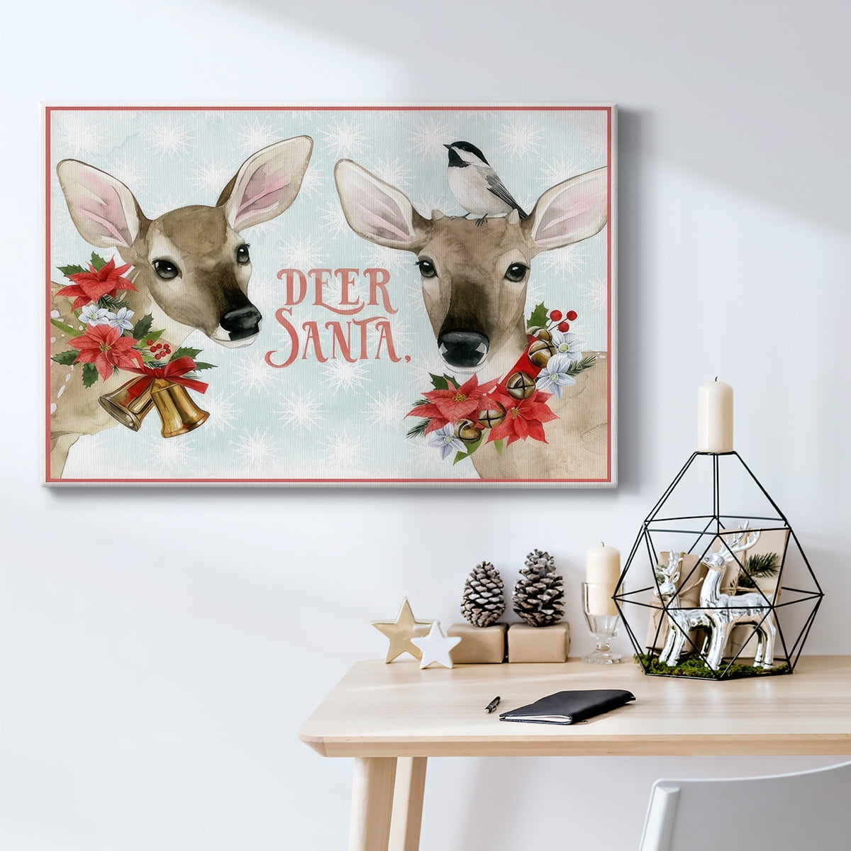 Deer Christmas Collection A- Gallery Wrapped Canvas