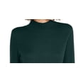 thumbnail image 2 of INC Womens Mock Neck Ribbed Tunic Sweater Green S, 2 of 4