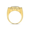 thumbnail image 4 of 10kt Yellow Gold Mens Round Diamond Square Cluster Ring 1-1/2 Cttw, 4 of 4