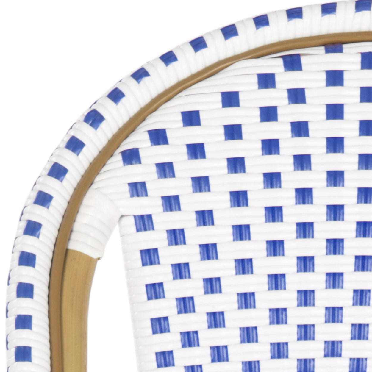 SAFAVIEH Salcha Outdoor French Bistro Side Chair, Blue/White, Set of 2